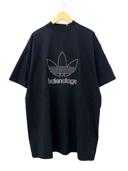 Balenciaga Adidas Trefoil Logo Embroidery Tee Oversize Short Sleeve T-Shirt