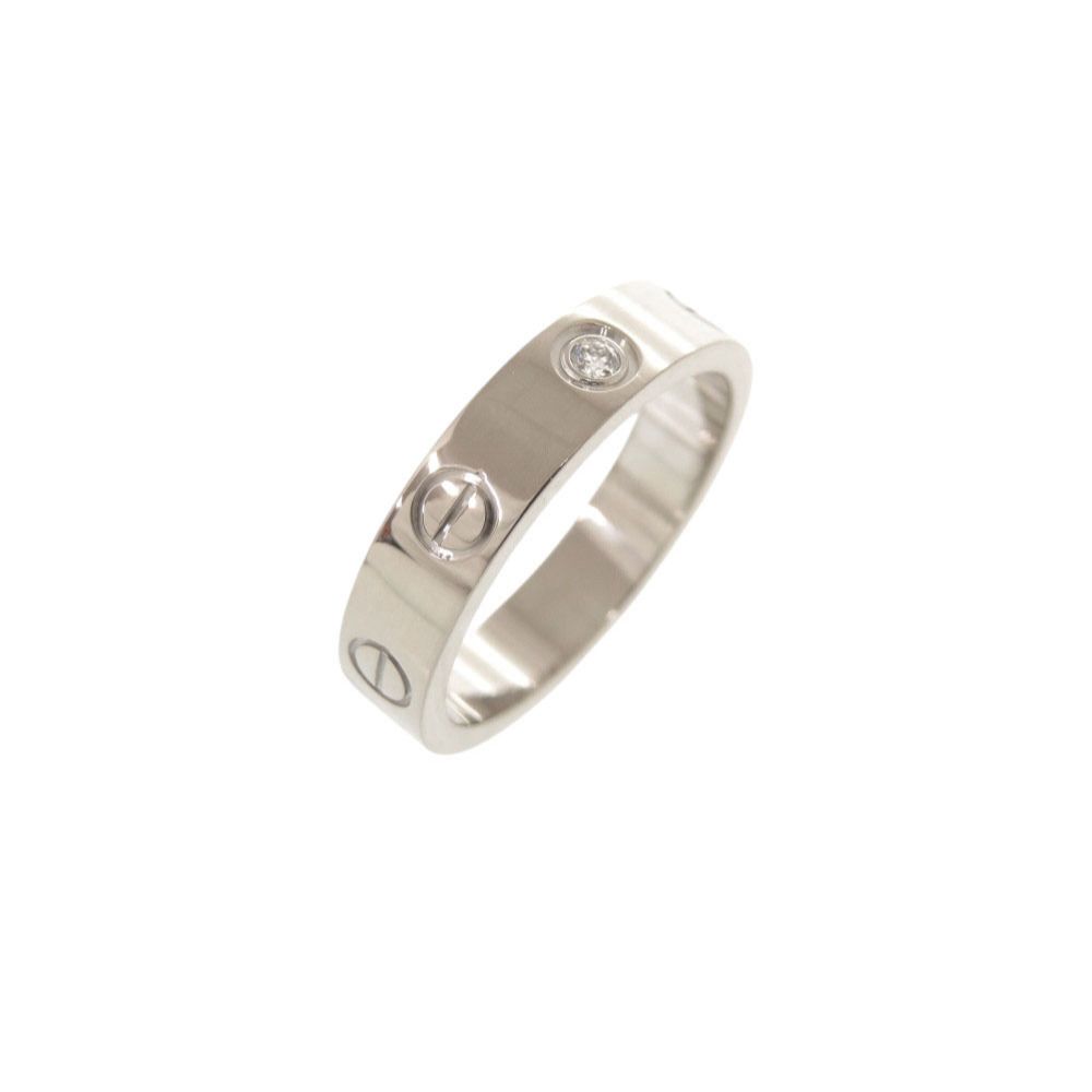 Cartier Love Ring Small 49 18k White Gold Diamond