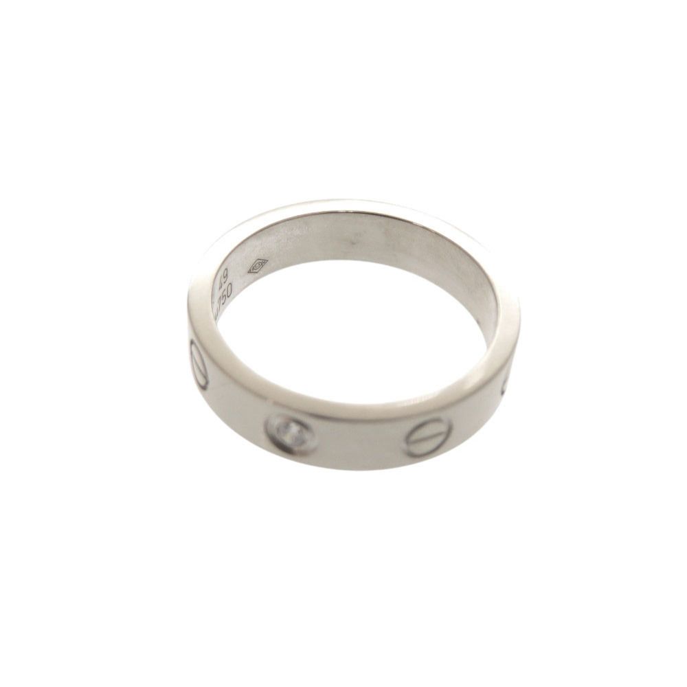 Cartier Love Ring Small 49 18k White Gold Diamond — view 7