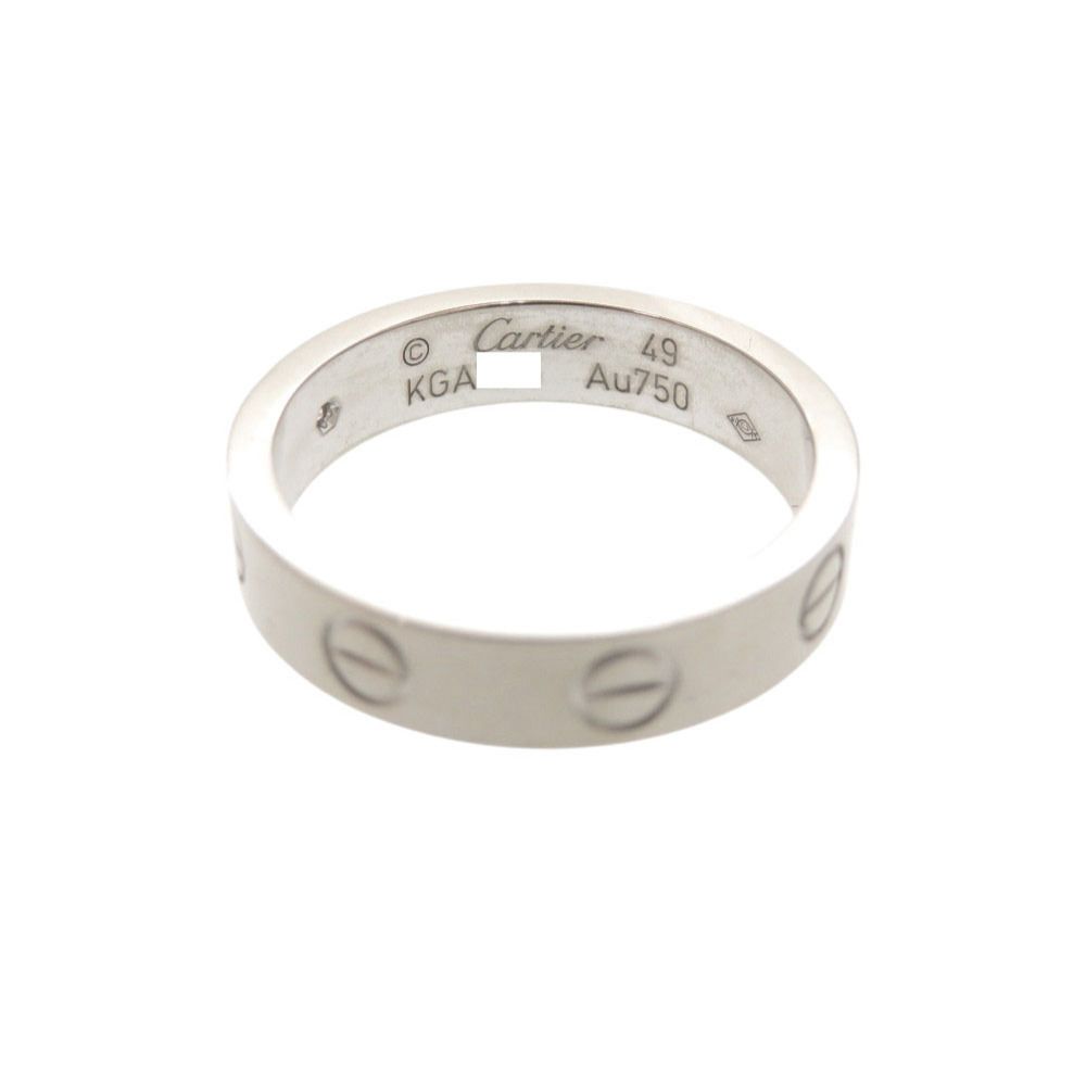 Cartier Love Ring Small 49 18k White Gold Diamond — view 5