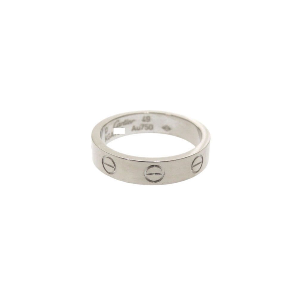Cartier Love Ring Small 49 18k White Gold Diamond — view 3