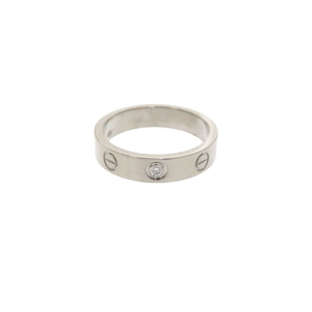 Cartier Love Ring Small 49 18k White Gold Diamond — view 2