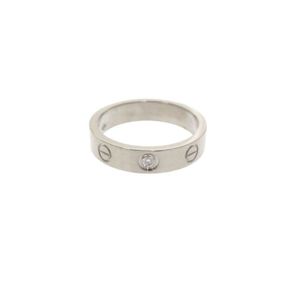 Cartier Love Ring Small 49 18k White Gold Diamond — view 2