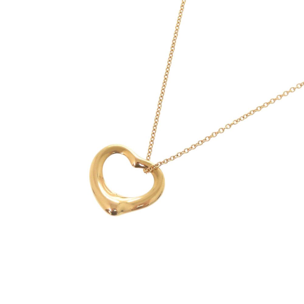 Tiffany & Co Open Heart 18k Pink Gold 18k Yellow Necklace Pendant