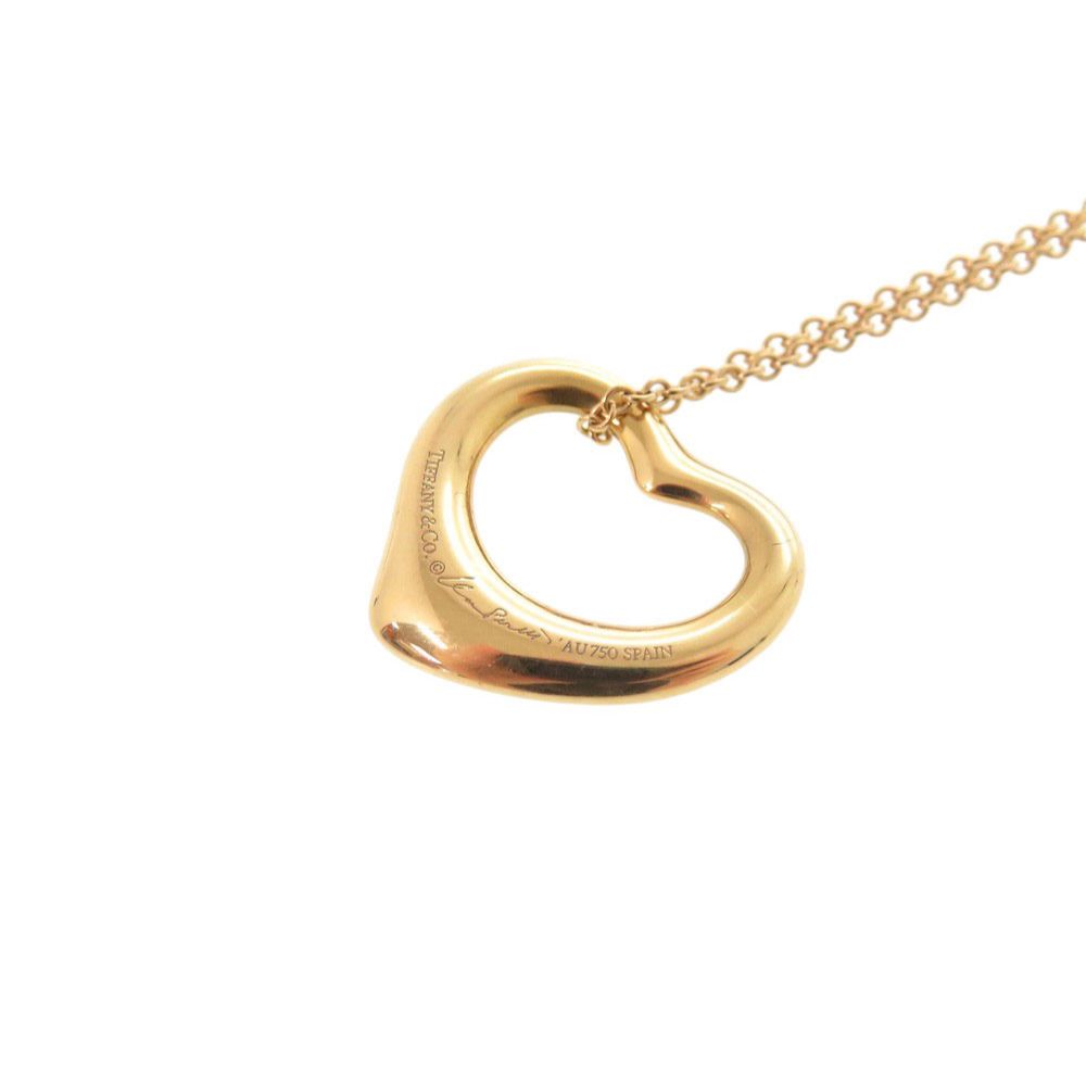 Tiffany & Co Open Heart 18k Pink Gold 18k Yellow Necklace Pendant — view 9