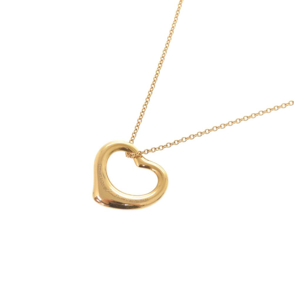 Tiffany & Co Open Heart 18k Pink Gold 18k Yellow Necklace Pendant — view 2