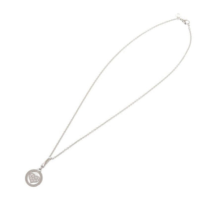 Bvlgari Tondo Heart 18k White Gold Diamond Necklace Pendant — view 3