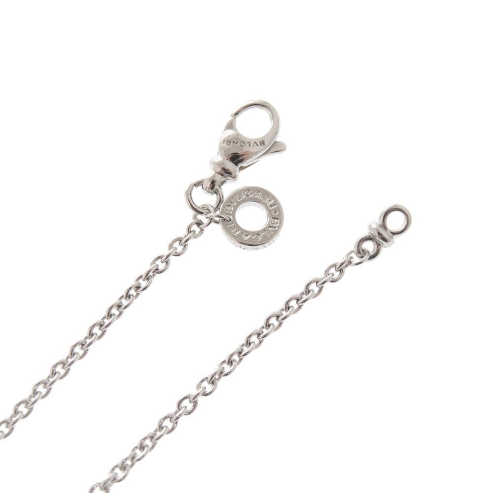 Bvlgari Tondo Heart 18k White Gold Diamond Necklace Pendant — view 5