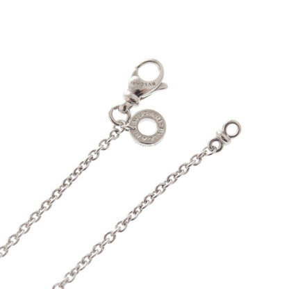 Bvlgari Tondo Heart 18k White Gold Diamond Necklace Pendant — view 5