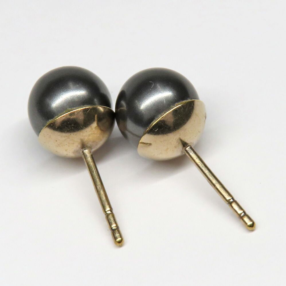 Dior Tribal Earrings Metal Resin Pearl Black — view 7