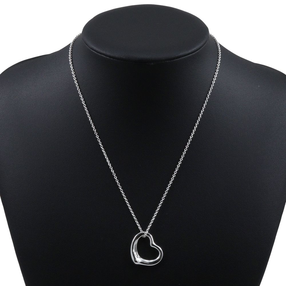 Tiffany & Co Open Heart Elsa Peretti 925 Sterling Silver Necklace — view 2