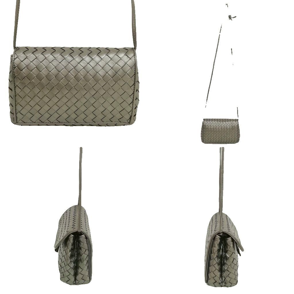 Bottega Veneta Intrecciato Tassel Mini Shoulder Bag Vintage Metallic Gray — view 3