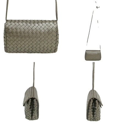 Bottega Veneta Intrecciato Tassel Mini Shoulder Bag Vintage Metallic Gray — view 3
