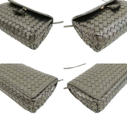Bottega Veneta Intrecciato Tassel Mini Shoulder Bag Vintage Metallic Gray — view 5