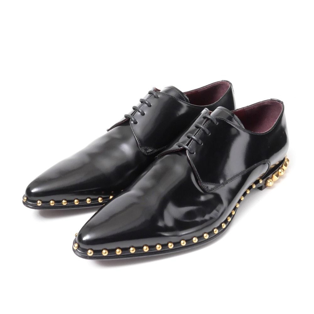 Dolce & Gabbana Dress Shoes 8 Studded Pointed Toe Leather