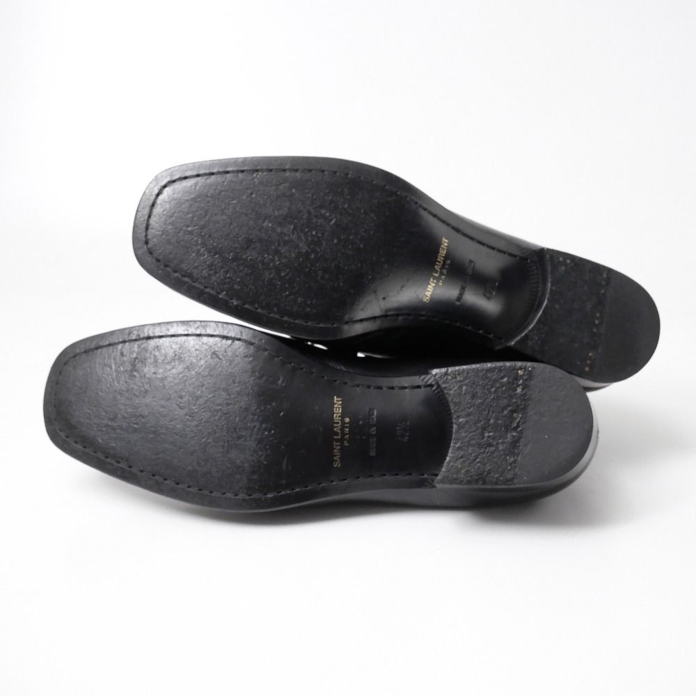 Saint Laurent Paris Loafers 42.5 Bit Leather Shoes — view 8
