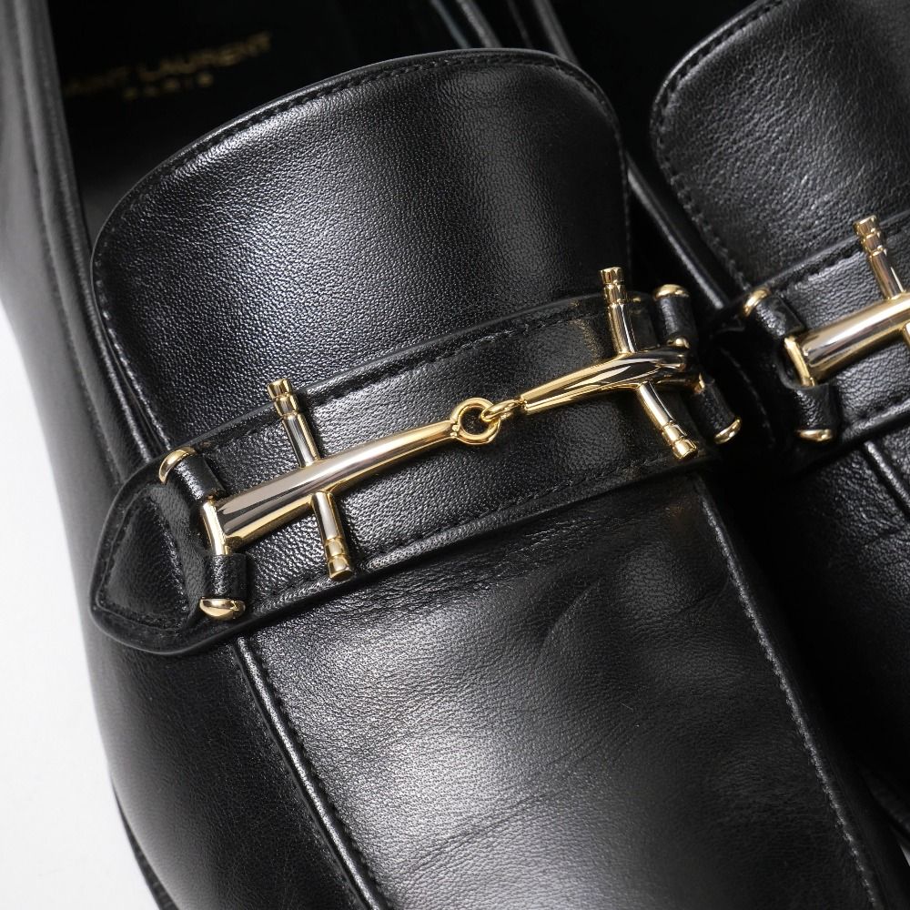 Saint Laurent Paris Loafers 42.5 Bit Leather Shoes — view 6