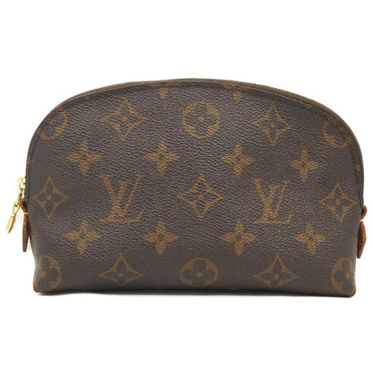 Louis Vuitton Pochette Cosmetic Brown Gold Pouch Case