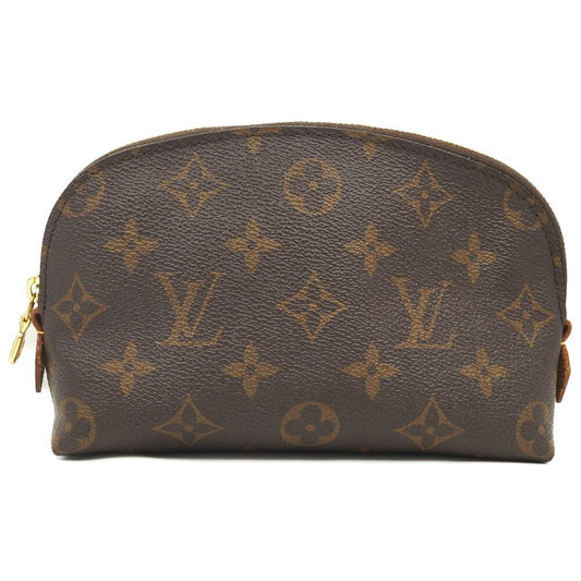 Louis Vuitton Pochette Cosmetic Brown Gold Pouch Case