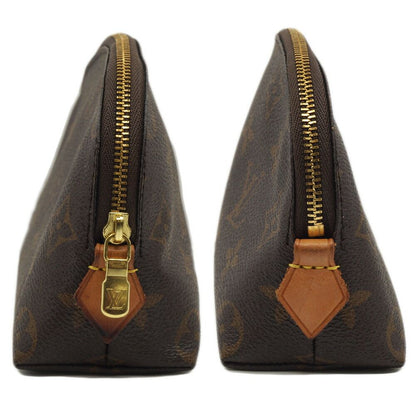 Louis Vuitton Pochette Cosmetic Brown Gold Pouch Case — view 3