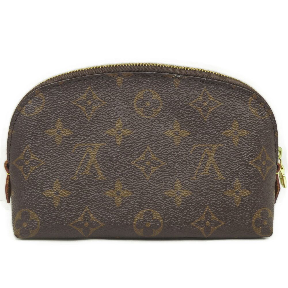 Louis Vuitton Pochette Cosmetic Brown Gold Pouch Case — view 2