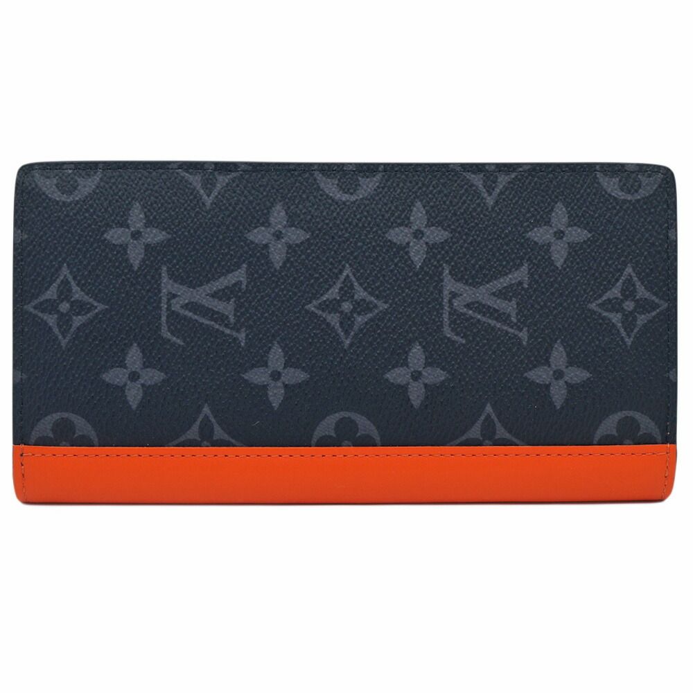 Louis Vuitton Portefeuille Plaza Wallet Monogram Black Gray Orange — view 2