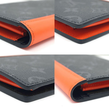 Louis Vuitton Portefeuille Plaza Wallet Monogram Black Gray Orange — view 5