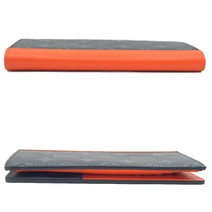 Louis Vuitton Portefeuille Plaza Wallet Monogram Black Gray Orange — view 3