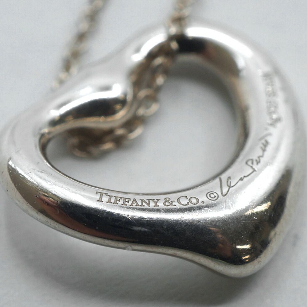 Tiffany & Co Necklace Silver Pink Open Heart 40.5 cm — view 5