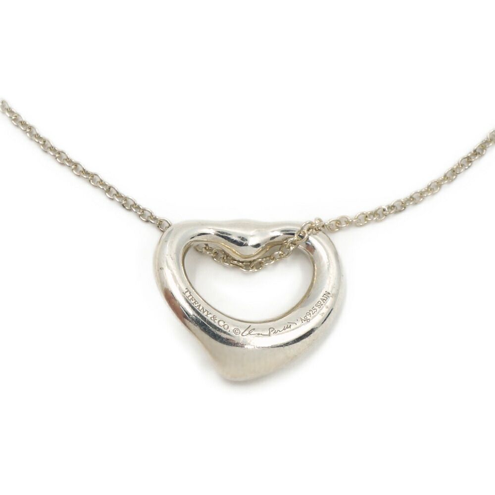 Tiffany & Co Necklace Silver Pink Open Heart 40.5 cm — view 2