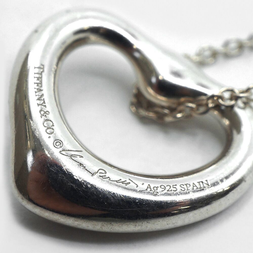 Tiffany & Co Necklace Silver Pink Open Heart 40.5 cm — view 4