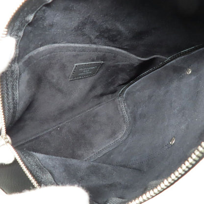 Louis Vuitton Delta Sling Bag Black LV Touch Leather Silver — view 5