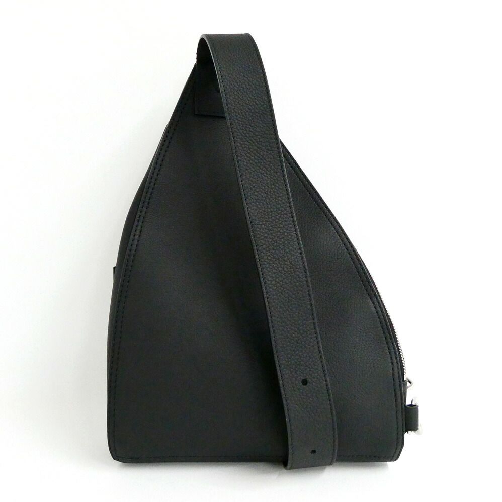Louis Vuitton Delta Sling Bag Black LV Touch Leather Silver — view 2