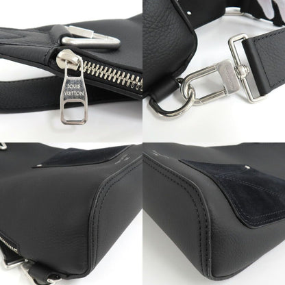 Louis Vuitton Delta Sling Bag Black LV Touch Leather Silver — view 8