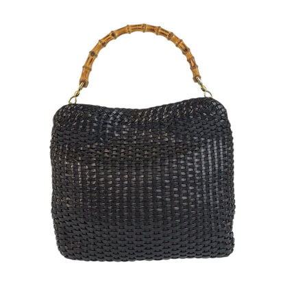 Gucci Bamboo Black Gold Leather 001 2-Way Shoulder Bag — view 2