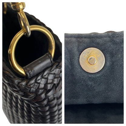 Gucci Bamboo Black Gold Leather 001 2-Way Shoulder Bag — view 5