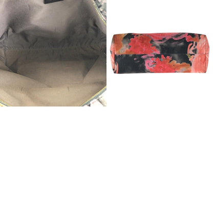 Fendi Zucchino Floral Black Pink Orange Nylon Leather Tote Shoulder Bag — view 9