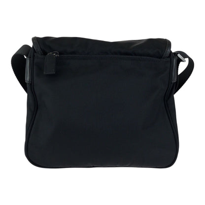 Prada Tessuto Black Nylon Leather Shoulder Bag — view 2