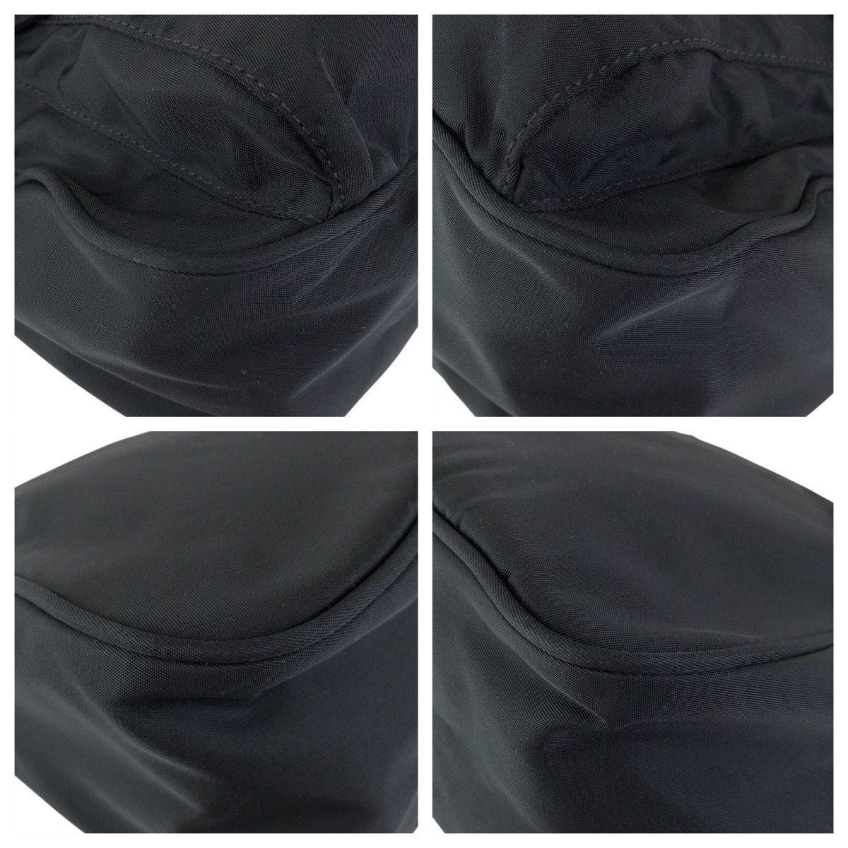 Prada Tessuto Black Nylon Leather Shoulder Bag — view 3