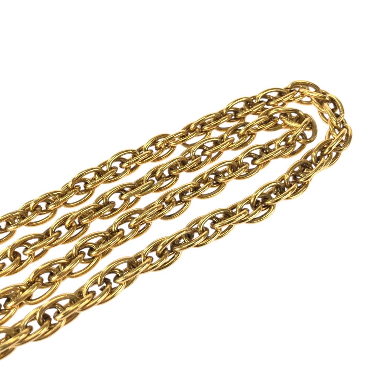 Chanel Vintage Circle Logo CC Gold Plated Necklace — view 5
