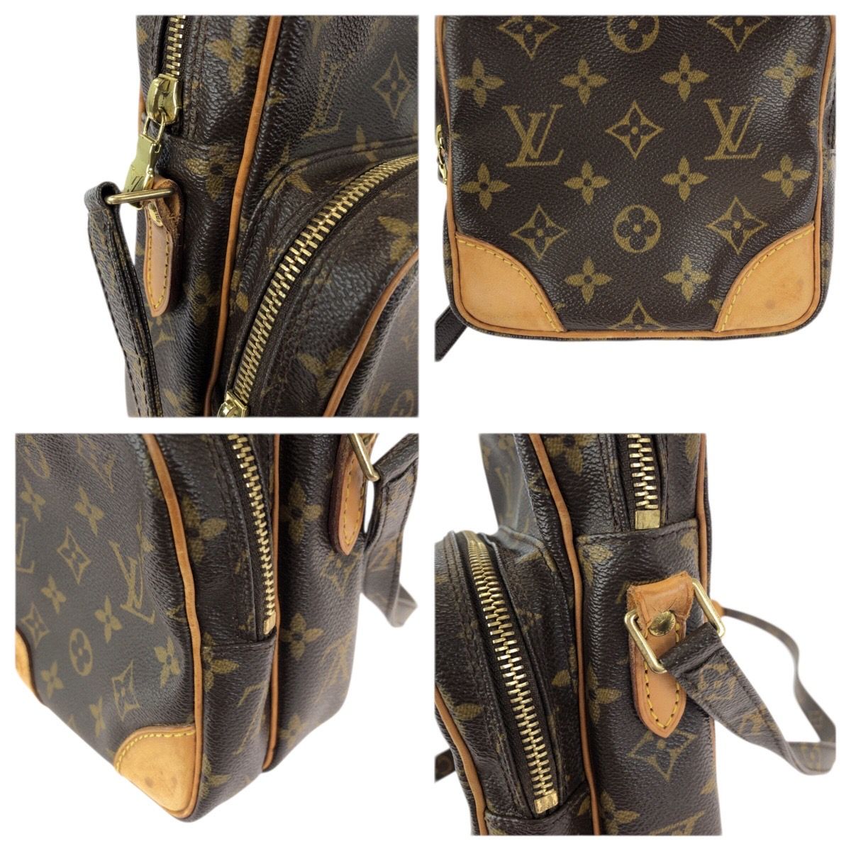 Louis Vuitton Monogram Amazon Brown Gold Shoulder Bag — view 6