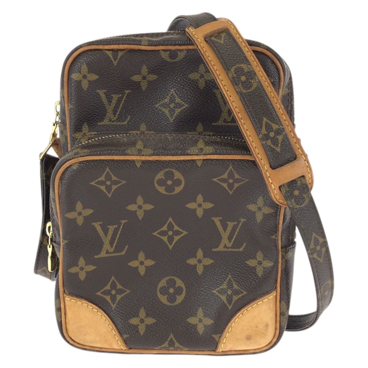 Louis Vuitton Monogram Amazon Brown Gold Shoulder Bag