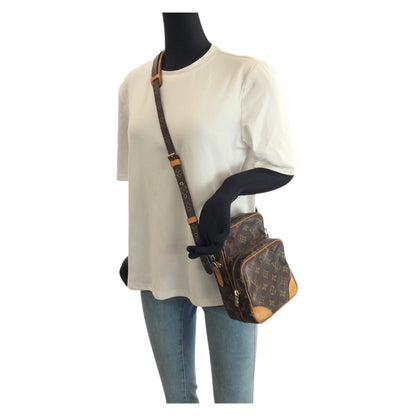 Louis Vuitton Monogram Amazon Brown Gold Shoulder Bag — view 7