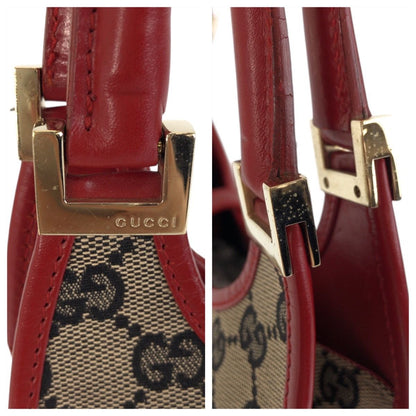 Gucci Jackie Beige Red Gold GG Canvas 002 Shoulder Bag — view 4