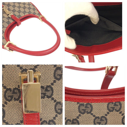 Gucci Jackie Beige Red Gold GG Canvas 002 Shoulder Bag — view 5