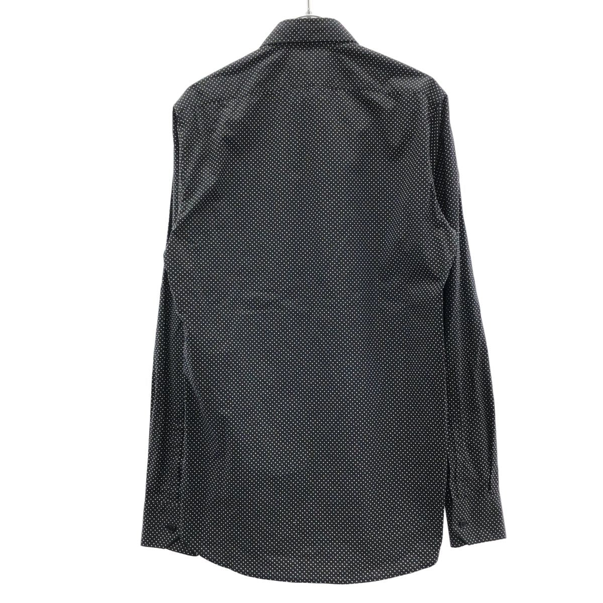 Saint Laurent Paris Cotton Dot Shirt Black White 37 — view 2