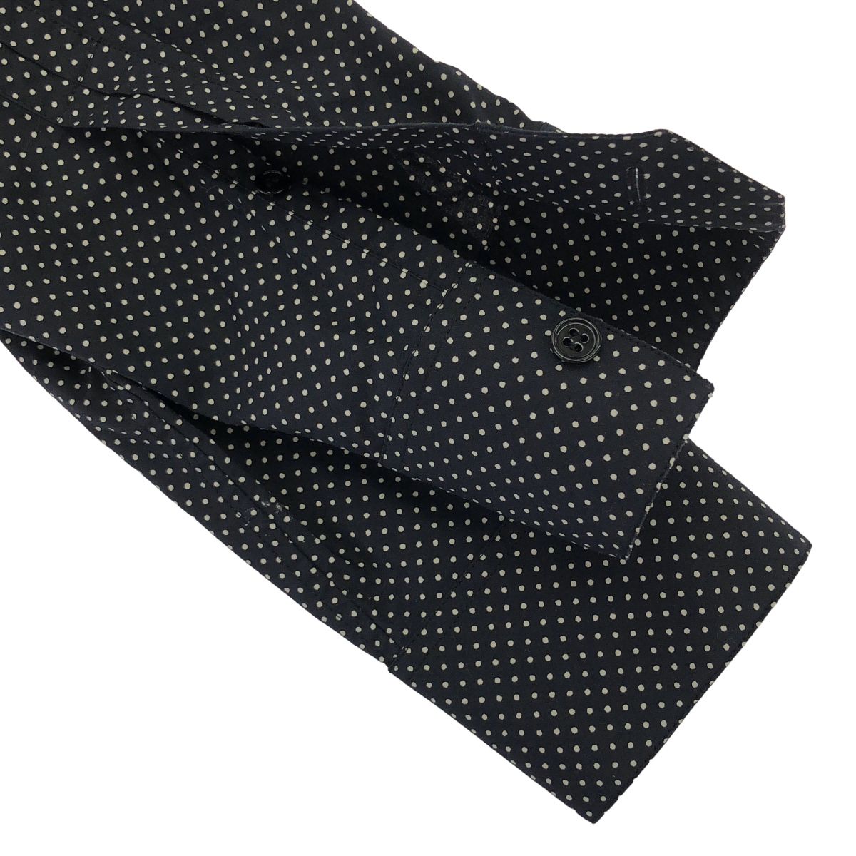 Saint Laurent Paris Cotton Dot Shirt Black White 37 — view 5