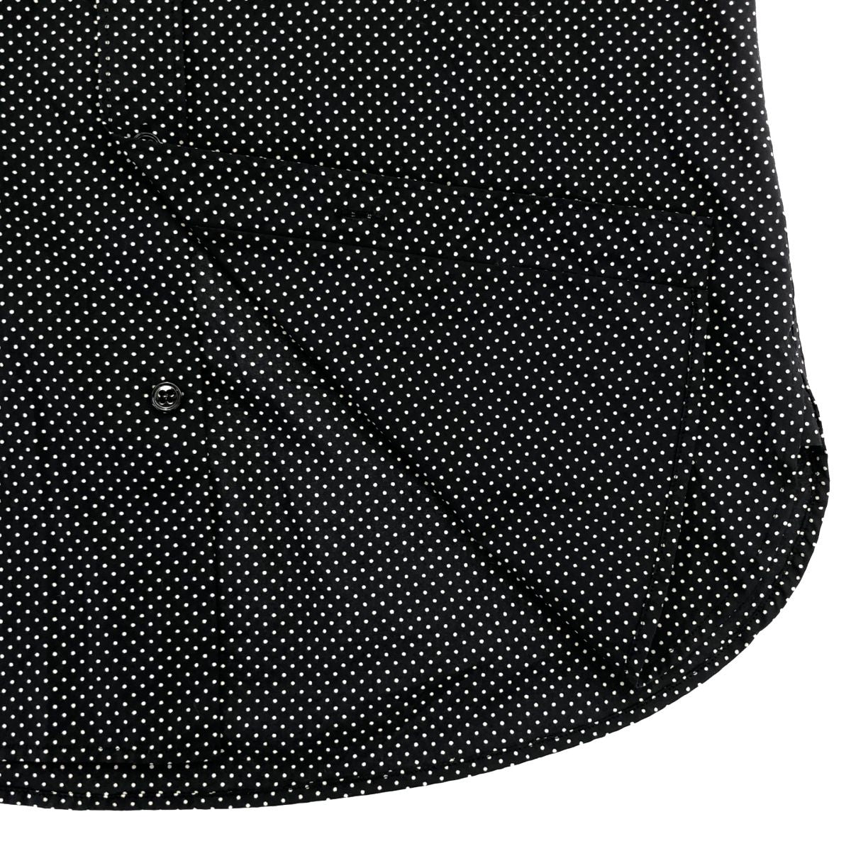 Saint Laurent Paris Cotton Dot Shirt Black White 37 — view 6