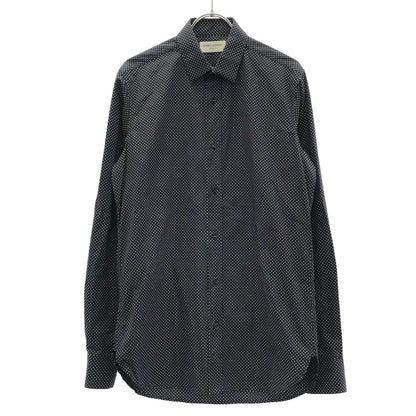 Saint Laurent Paris Cotton Dot Shirt Black White 37