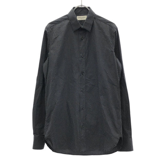 Saint Laurent Paris Cotton Dot Shirt Black White 37